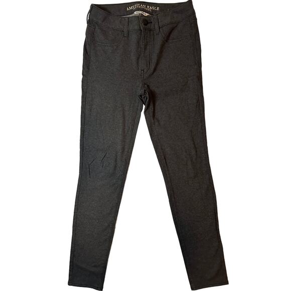 American Eagle Ponte Knit High Rise Grey Jegging US 6 REG - Picture 1 of 9